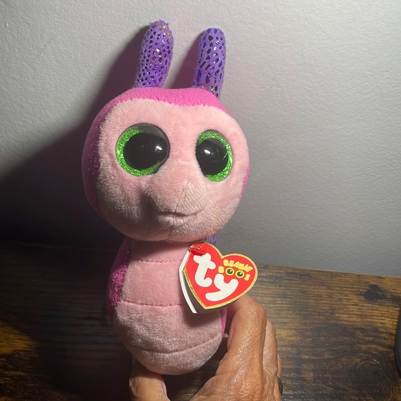 Ty Toys Ty Beanie Boos Scooter Pink Snail 6 Inch Plush Stuffed